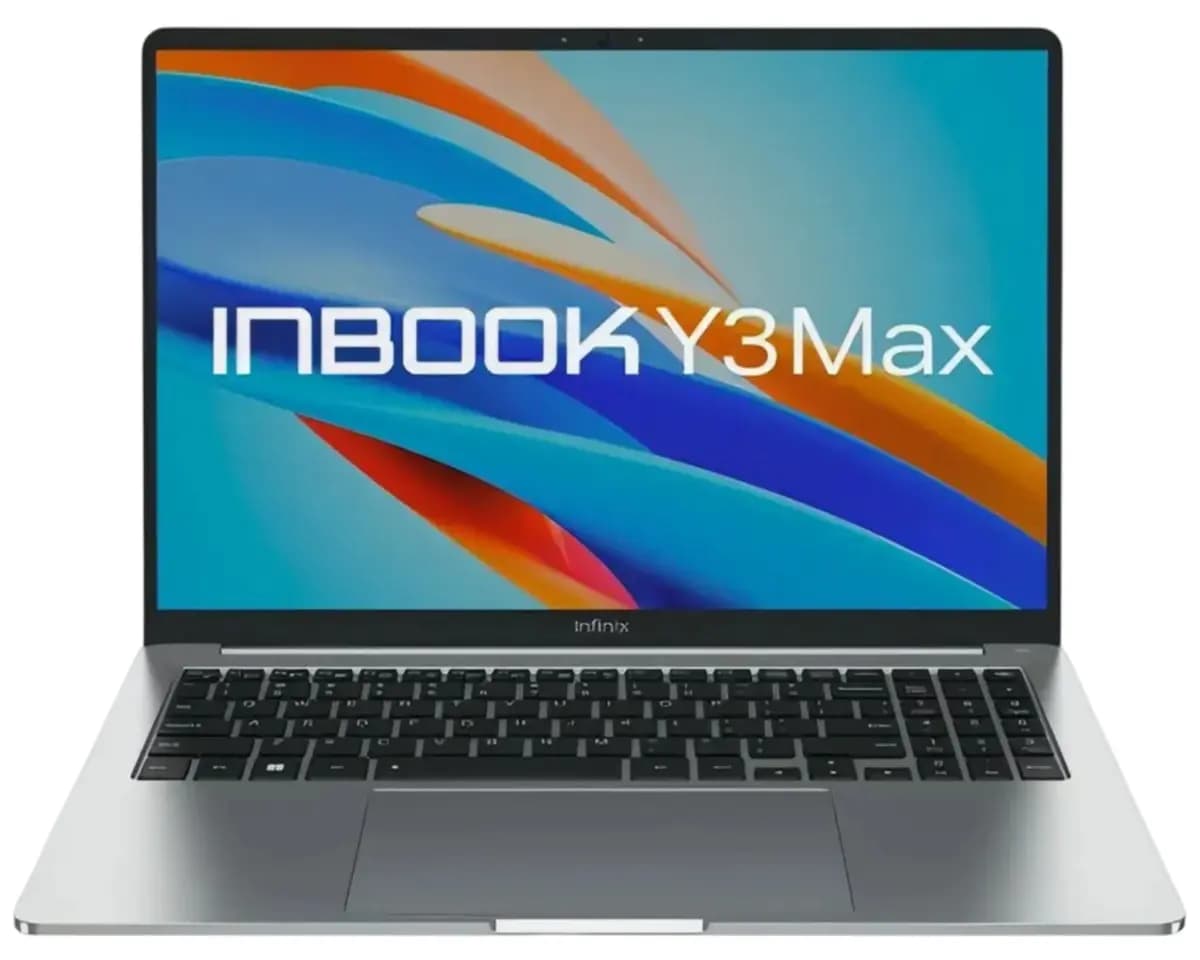 16" laptop Infinix InBook Y3 MAX gray [English/Russian layout, 1920x1200, IPS, AMD Ryzen 7 5825U, cores: 8 x 2 GHz, RAM 16 GB, SSD 1000 GB, AMD Radeon Graphics, Windows 11 Home]