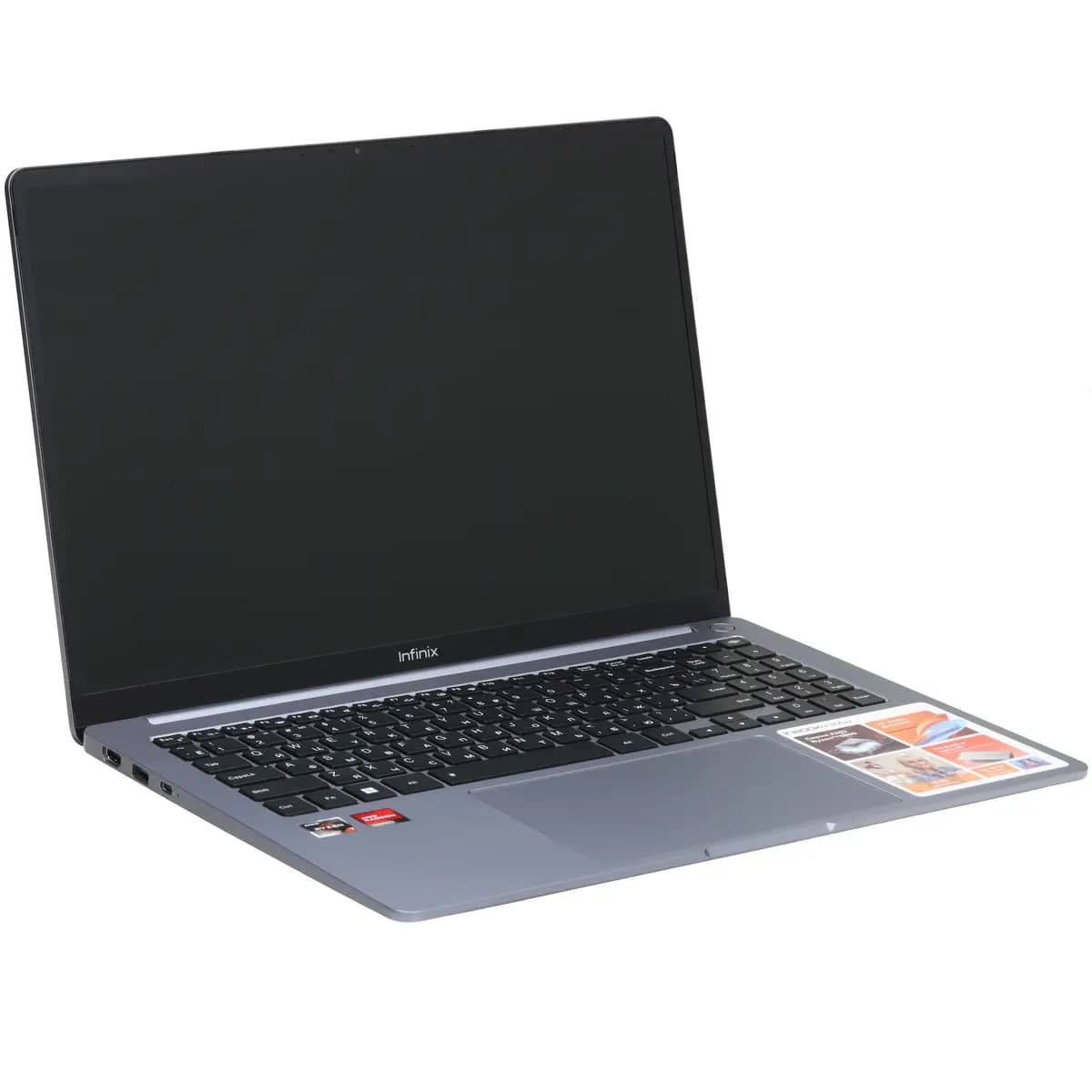 16" laptop Infinix InBook Y3 MAX gray [English/Russian layout, 1920x1200, IPS, AMD Ryzen 7 5825U, cores: 8 x 2 GHz, RAM 16 GB, SSD 1000 GB, AMD Radeon Graphics, Windows 11 Home]