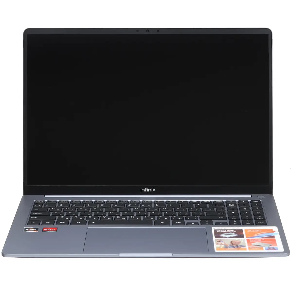 16" laptop Infinix InBook Y3 MAX gray [English/Russian layout, 1920x1200, IPS, AMD Ryzen 7 5825U, cores: 8 x 2 GHz, RAM 16 GB, SSD 1000 GB, AMD Radeon Graphics, Windows 11 Home]