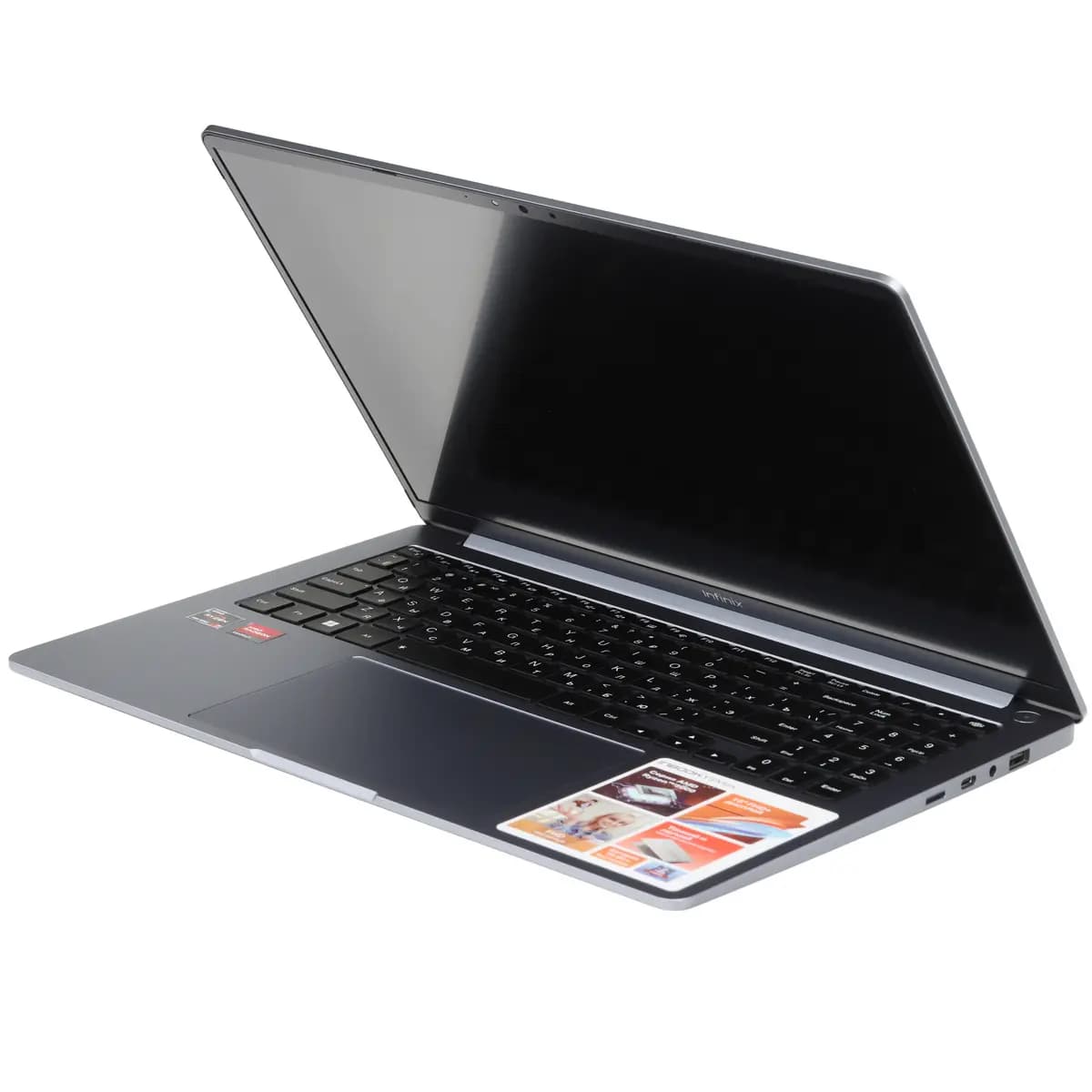 16" laptop Infinix InBook Y3 MAX gray [English/Russian layout, 1920x1200, IPS, AMD Ryzen 7 5825U, cores: 8 x 2 GHz, RAM 16 GB, SSD 1000 GB, AMD Radeon Graphics, Windows 11 Home]