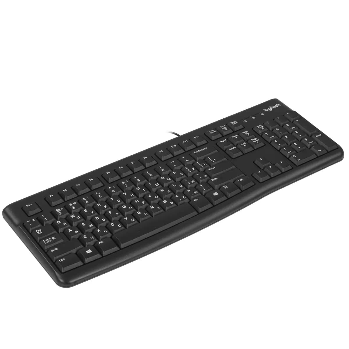 Keyboard wired Logitech K120 color black [membrane, keys - 104, USB Type-A]