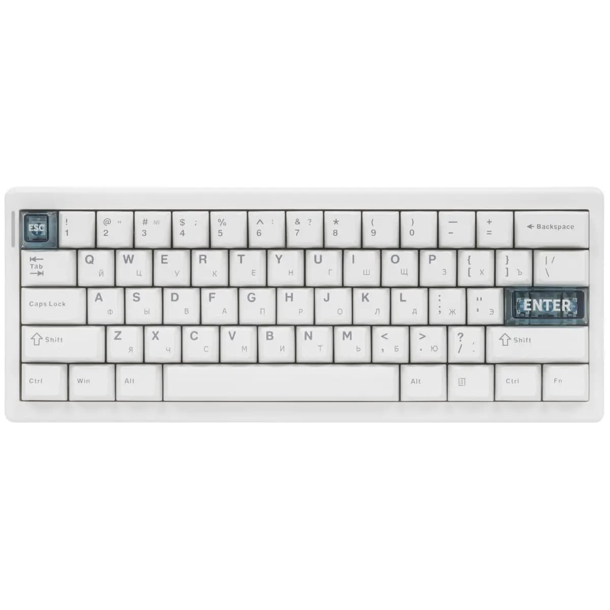 Keyboard wired + wireless Cidoo QK61 V2 color white [mechanical, CIDOO Pearl White, keys - 61, Bluetooth, USB Type-A, 2.4 GHz radio]