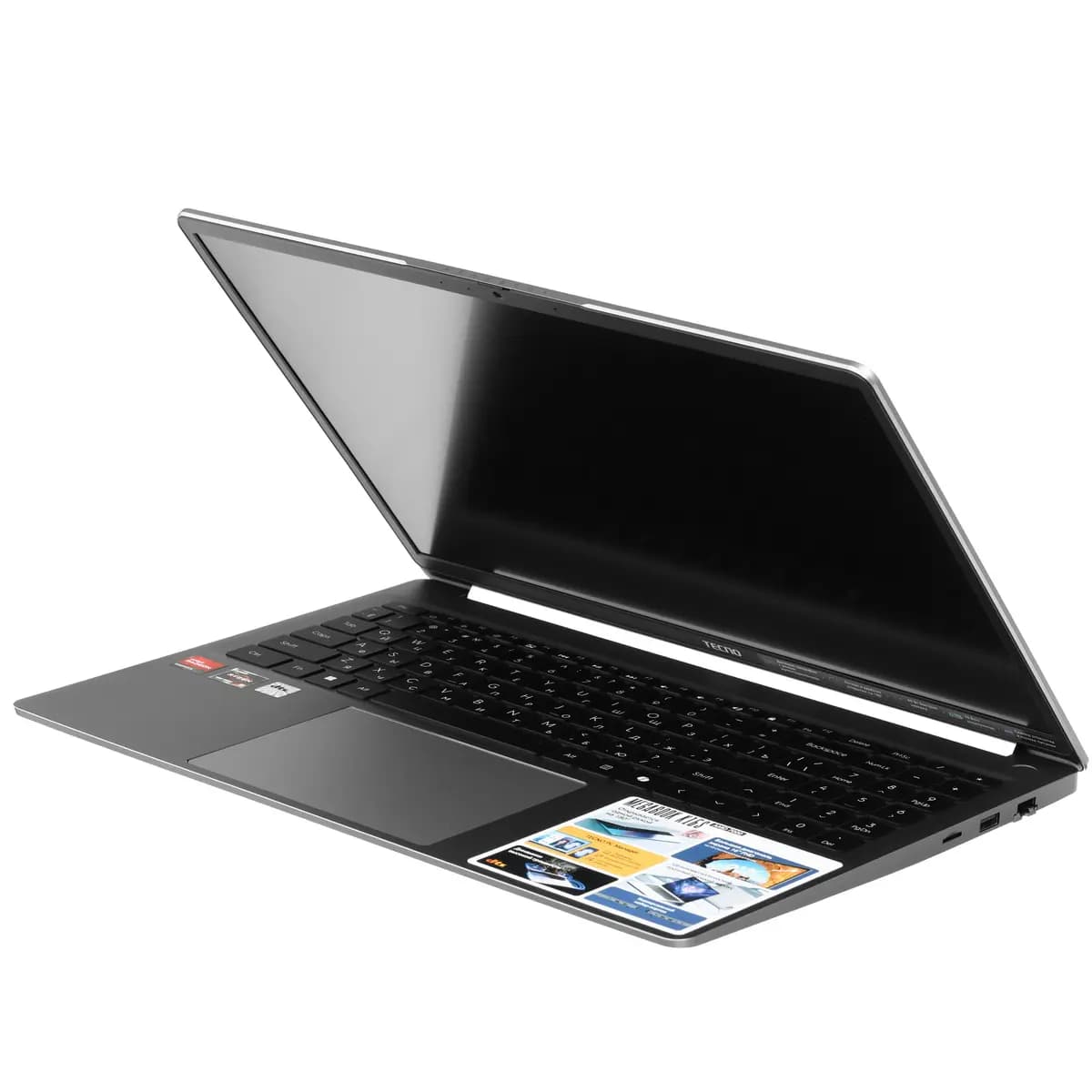 16" laptop Tecno Megabook K16SFA gray [English/Russian layout, 1920x1200, IPS, AMD Ryzen 5 7535HS, cores: 6 x 3.3 GHz, RAM 8 GB, SSD 512 GB, AMD Radeon 660M, Windows 11 Home]