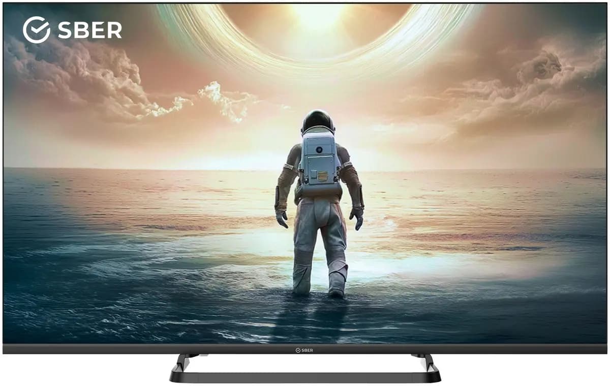 43" (108 cm) TV Sber SDX-43UQ6000MBA black [Direct LED, QLED, 4K UltraHD, Wi-Fi, 60 Hz, fireworks TV, HDMI x 3, USB x 2 pcs]