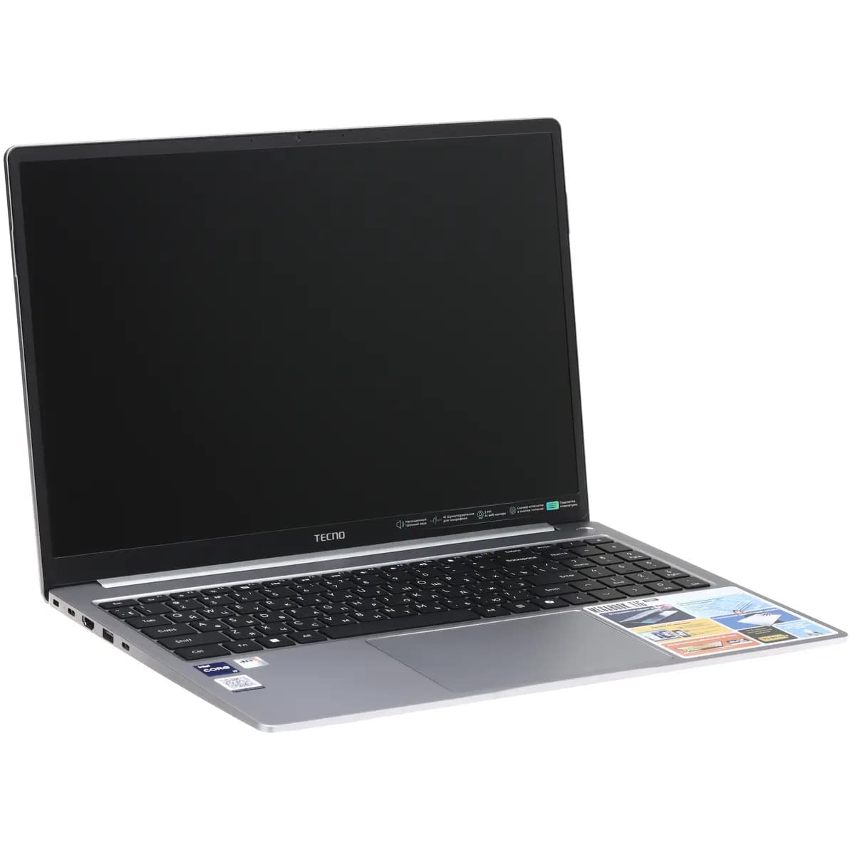 16" laptop Tecno Megabook T16RA gray [English/Russian layout, 1920x1200, IPS, Intel Core i9-13900HK, cores: 6 x 2.6 GHz + 8 x 1.9 GHz, RAM 16 GB, SSD 1000 GB, Intel Iris Xe Graphic