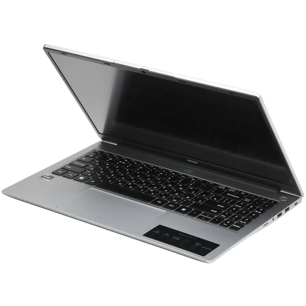 15.6" laptop Acer Aspire Lite AL15-42P-R9QJ silver [English/Russian layout, 1920x1080, IPS, AMD Ryzen 7 7730U, cores: 8 x 2 GHz, RAM 16 GB, SSD 1000 GB, AMD Radeon Graphics, withou