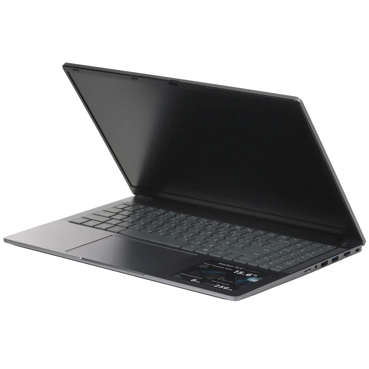 15.6" laptop DEXP Aquilon C15-INW603 gray [English/Russian layout, 1920x1080, IPS, Intel N100, cores: 4 x 0.1 GHz, RAM 8 GB, SSD 256 GB, Intel UHD Graphics, Windows 11 Home]