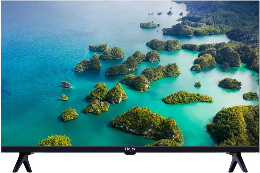 32" (81 cm) TV Haier 32 LED S2 black [Direct LED, FullHD, Wi-Fi, 60 Hz, Android TV, HDMI x 3, USB x 2 pcs]