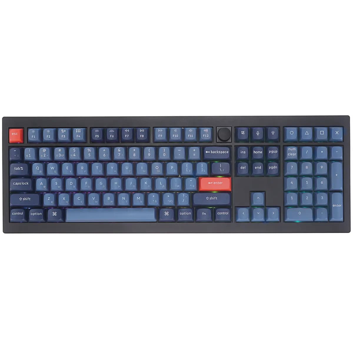 Keyboard wired + wireless Keychron V6 Max color black [mechanical, Gateron Jupiter Brown, keys - 108, Bluetooth, USB Type-A]