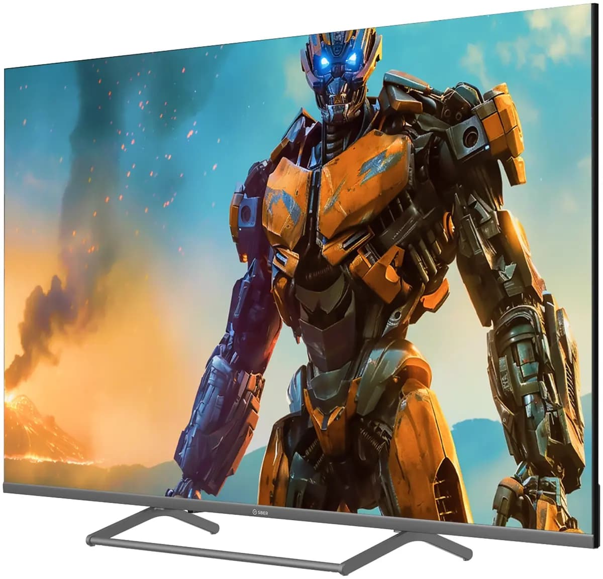 55" (139 cm) TV Sber SDX-55UQ6000MGA gray [Direct LED, QLED, 4K UltraHD, Wi-Fi, 60 Hz, fireworks TV, HDMI x 3, USB x 2 pcs]