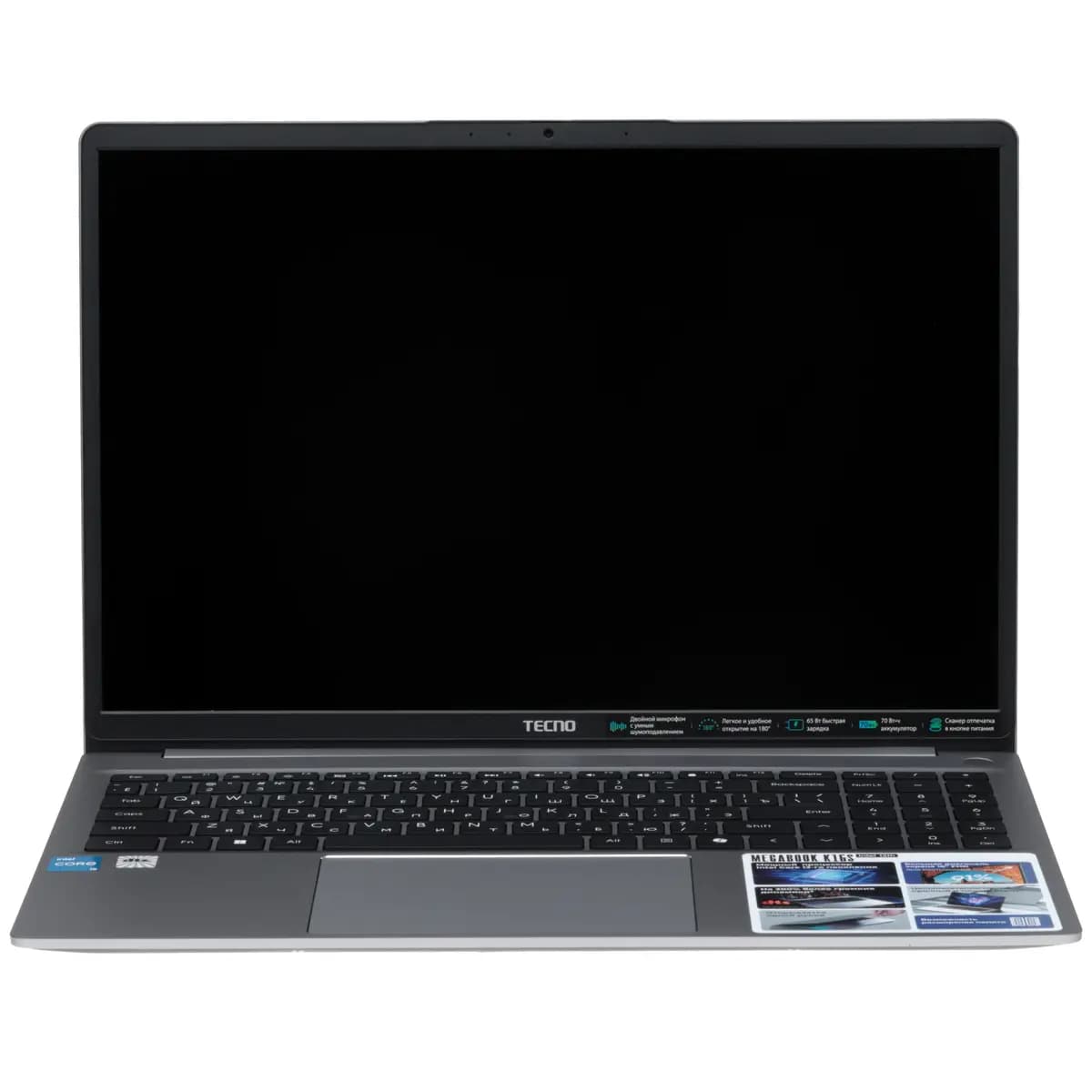 16" laptop Tecno Megabook K16S gray [English/Russian layout, 1920x1200, IPS, Intel Core i5-13420H, cores: 4 x 2.1 GHz + 4 x 1.5 GHz, RAM 16 GB, SSD 1000 GB, Intel UHD Graphics, Win