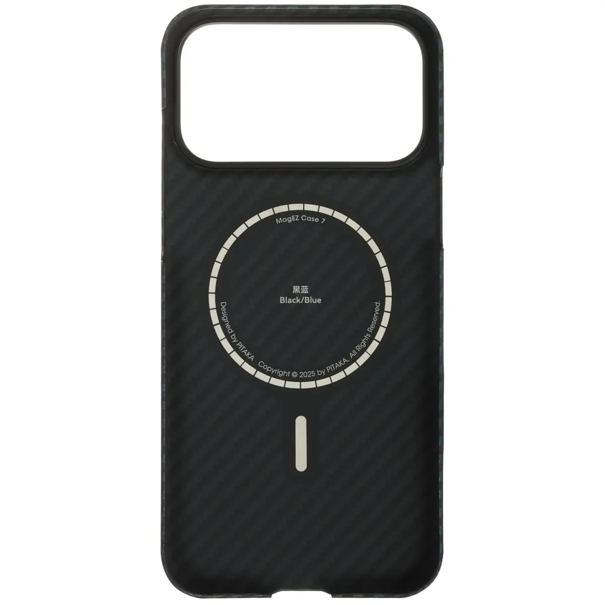 Case Pitaka Ultra-Slim Case for Apple iPhone 17 Pro Max blue/black [Kevlar, stylized - figures and textures]