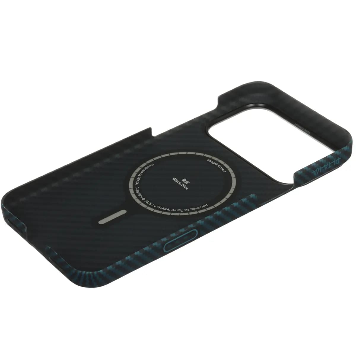 Case Pitaka Ultra-Slim Case for Apple iPhone 17 Pro Max blue/black [Kevlar, stylized - figures and textures]