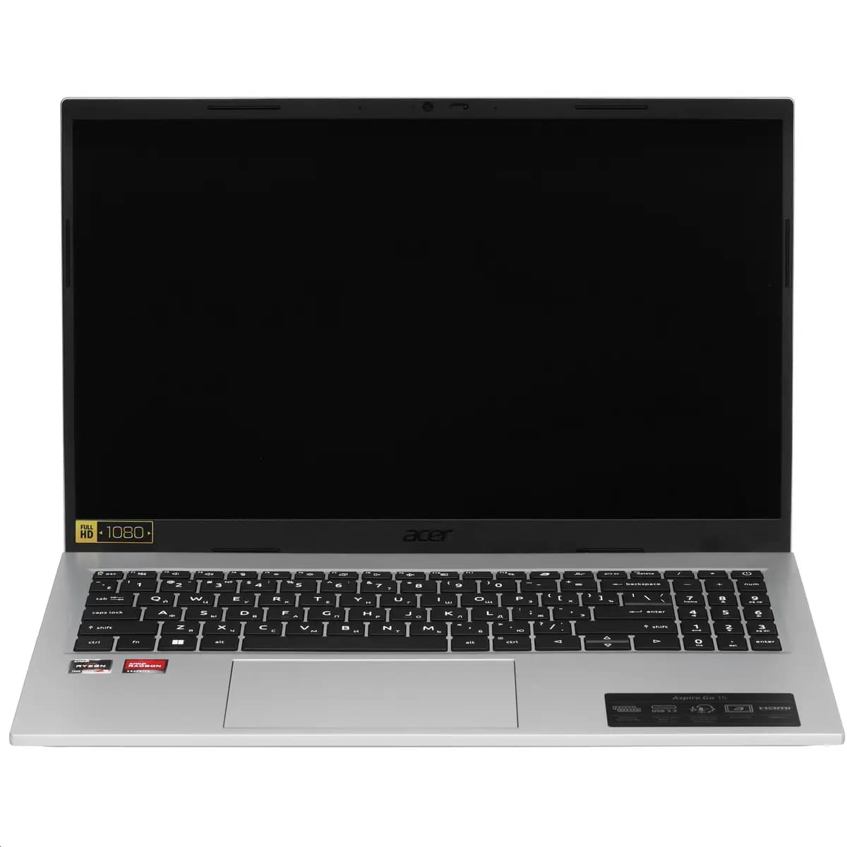 15.6" laptop Acer Aspire Go AG15-44P-R4MF silver [English/Russian layout, 1920x1080, IPS, AMD Ryzen 5 7430U, cores: 6 x 2.3 GHz, RAM 16 GB, SSD 512 GB, AMD Radeon Graphics, without