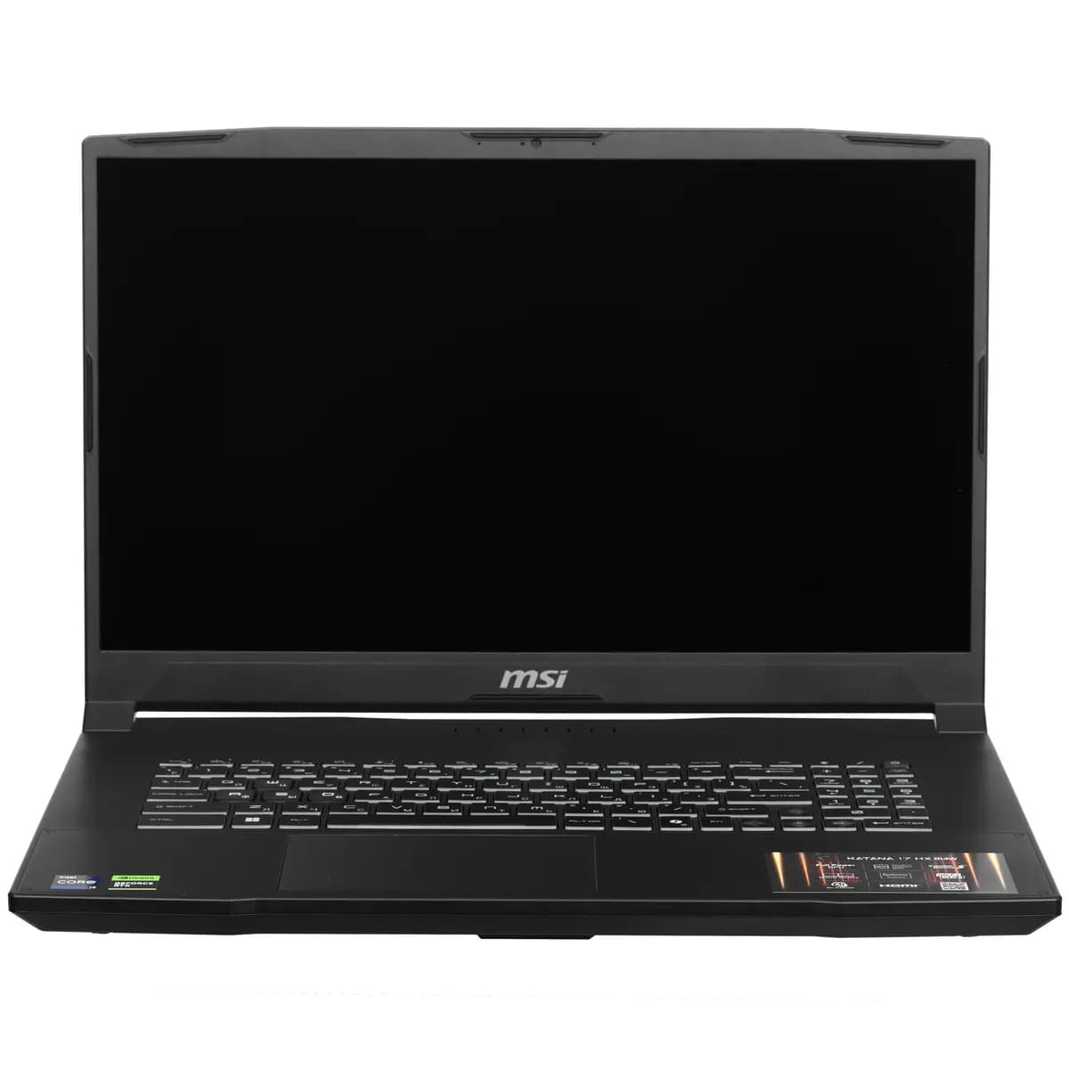 17.3" laptop MSI Katana 17 HX B14WGK-052XRU black [English/Russian layout, 2560x1440, IPS, Intel Core i9-14900HX, cores: 8 x 2.2 GHz + 16 x 1.6 GHz, RAM 32 GB, SSD 1000 GB, GeForce
