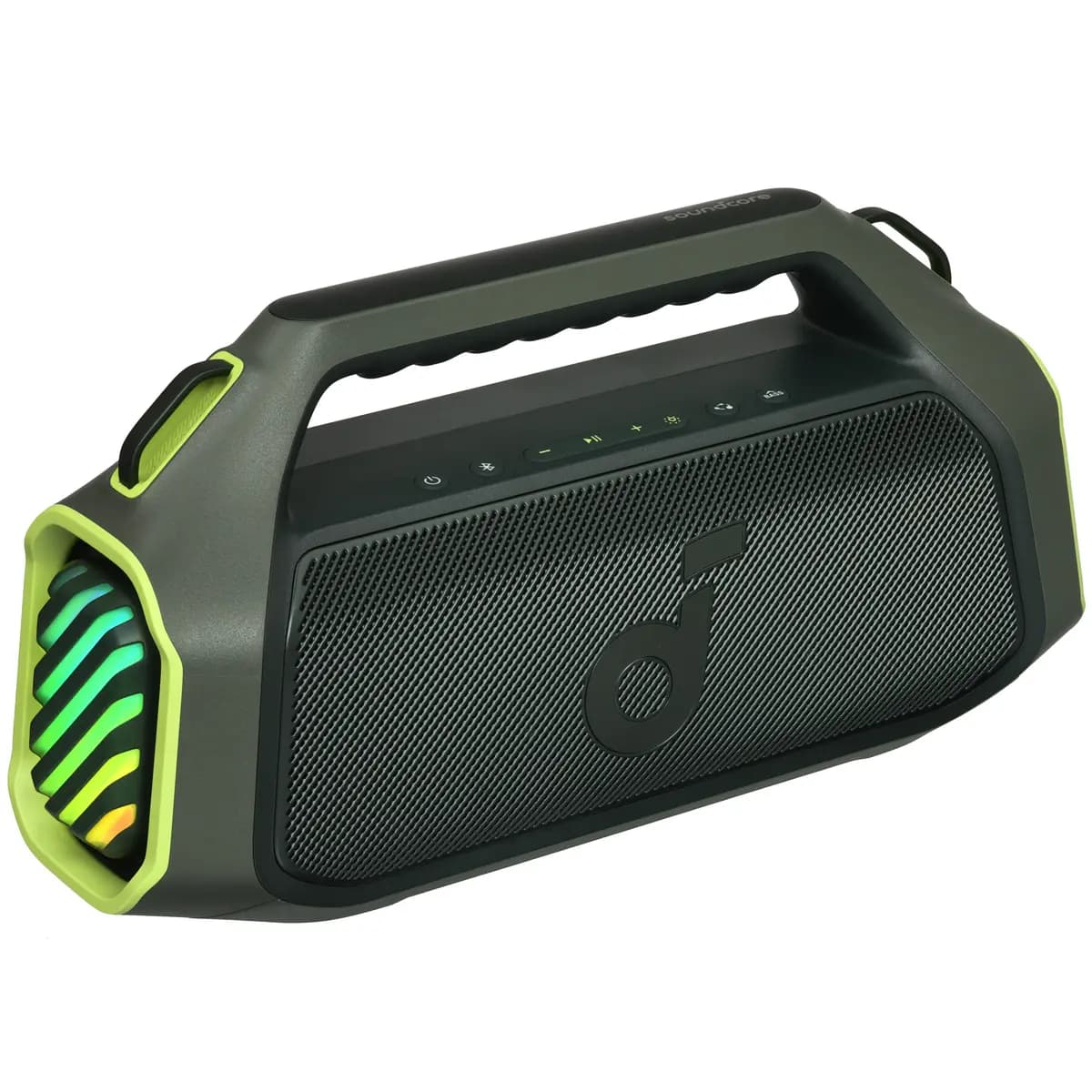 Portable speaker Anker Soundcore Boom 2 Plus, green [140 W, Bluetooth, AUX, 7500 mAh, battery life - up to 20 h]