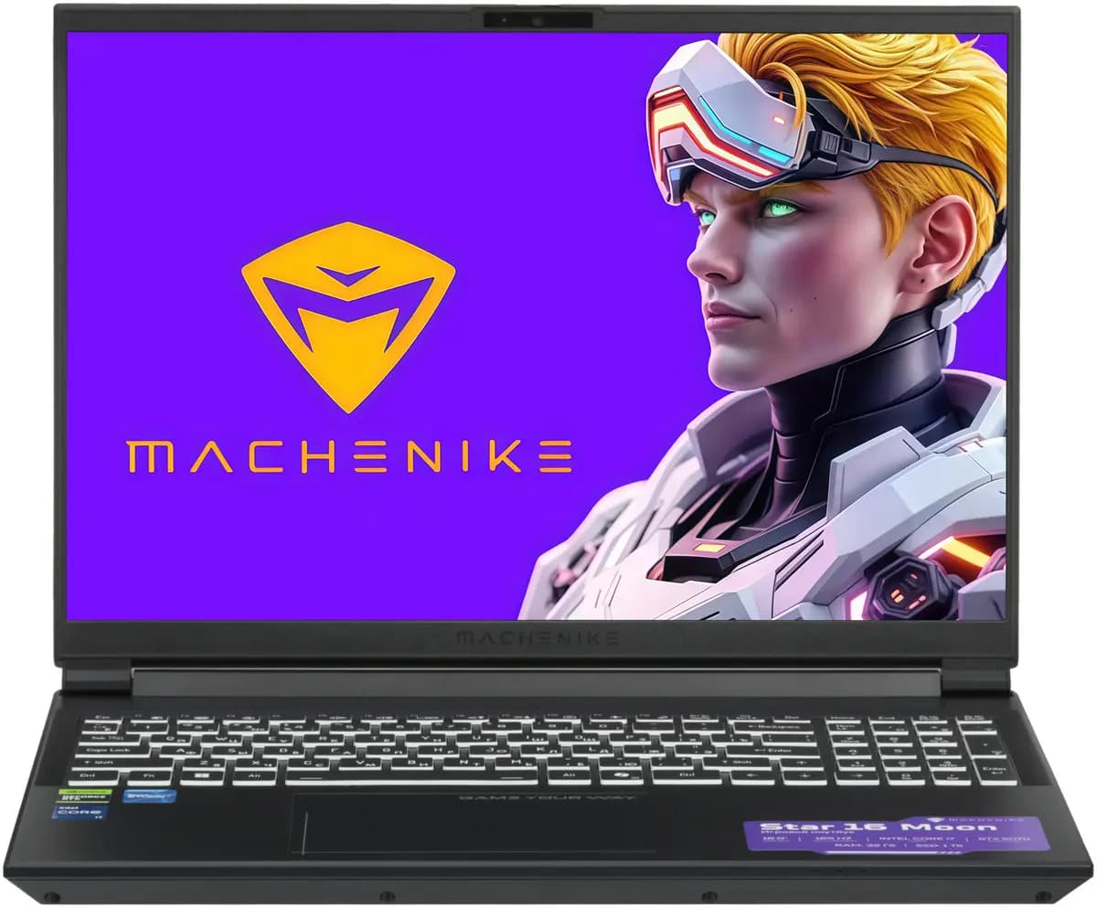 16" laptop Machenike Star 16 Moon gray [English/Russian layout, 2560x1600, IPS, Intel Core i7-13620H, cores: 6 x 2.4 GHz + 4 x 1.8 GHz, RAM 32 GB, SSD 1000 GB, GeForce RTX 5070 for