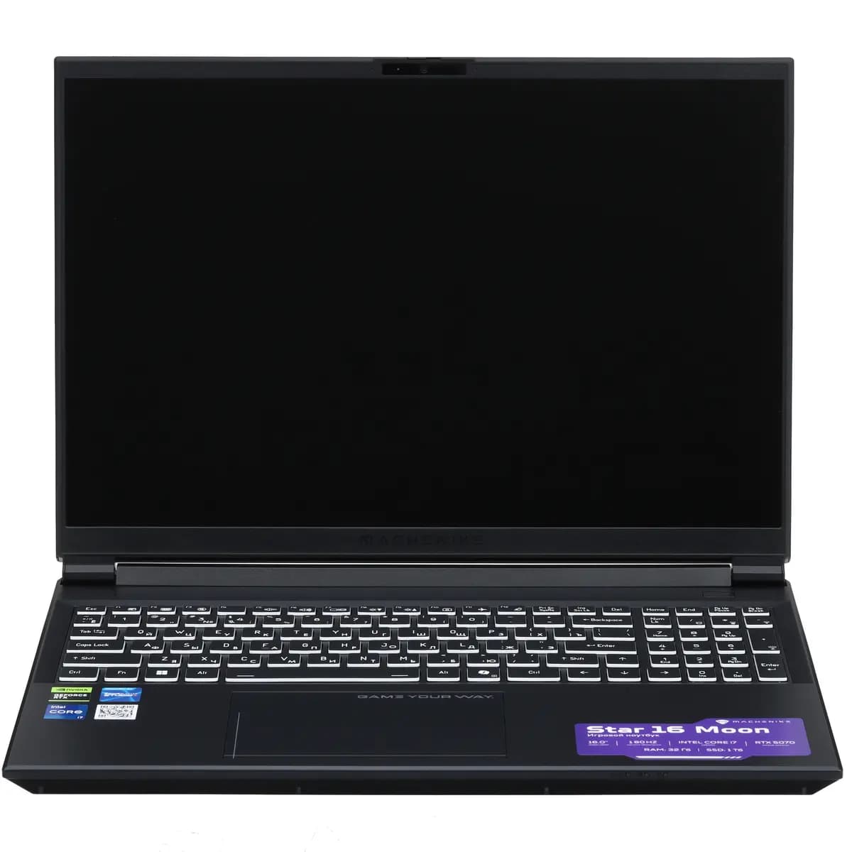 16" laptop Machenike Star 16 Moon gray [English/Russian layout, 2560x1600, IPS, Intel Core i7-13620H, cores: 6 x 2.4 GHz + 4 x 1.8 GHz, RAM 32 GB, SSD 1000 GB, GeForce RTX 5070 for