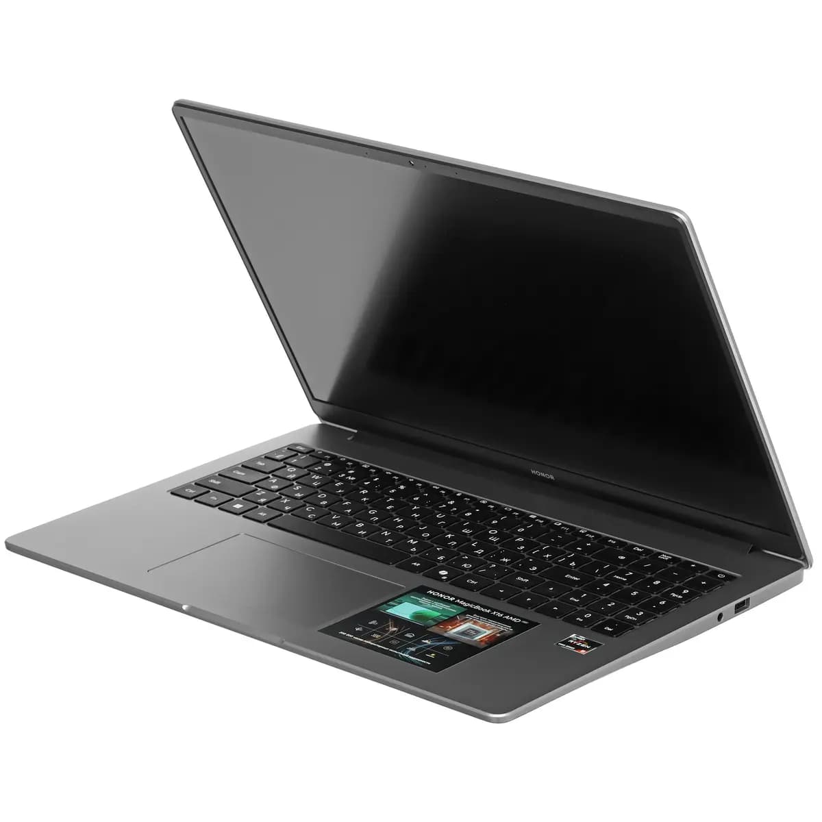 16" laptop HONOR MagicBook X16 AMD 2025 gray [English/Russian layout, 1920x1200, IPS, AMD Ryzen 5 6600H, cores: 6 x 3.3 GHz, RAM 16 GB, SSD 512 GB, AMD Radeon 660M, Windows 11 Home
