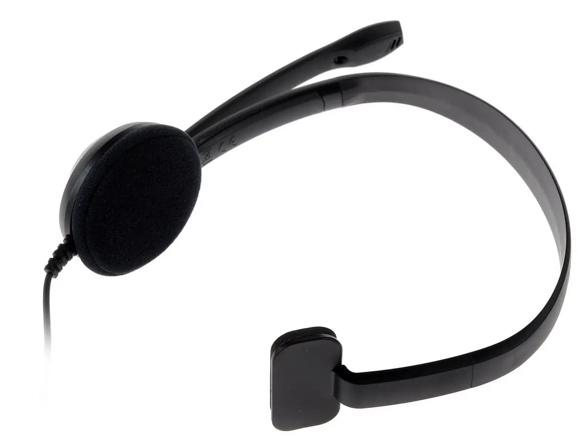 Wired mono headset EPOS Sennheiser PC7 black 2013 [on-ear, wired, cable - 2 m, 42 Hz - 17000 Hz, 32Ω]