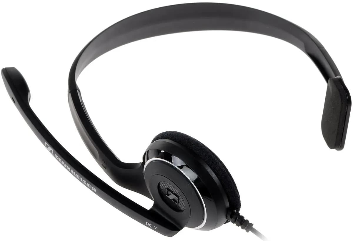 Wired mono headset EPOS Sennheiser PC7 black 2013 [on-ear, wired, cable - 2 m, 42 Hz - 17000 Hz, 32Ω]