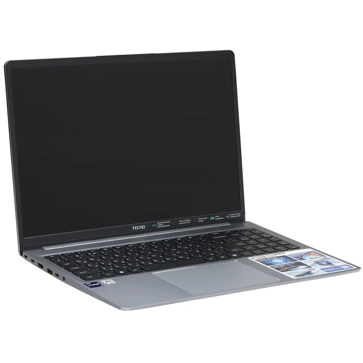 16" laptop Tecno Megabook K16SAA gray [English/Russian layout, 1920x1200, IPS, Intel Core i9-13900HK, cores: 6 x 2.6 GHz + 8 x 1.9 GHz, RAM 16 GB, SSD 1000 GB, Intel UHD Graphics, 