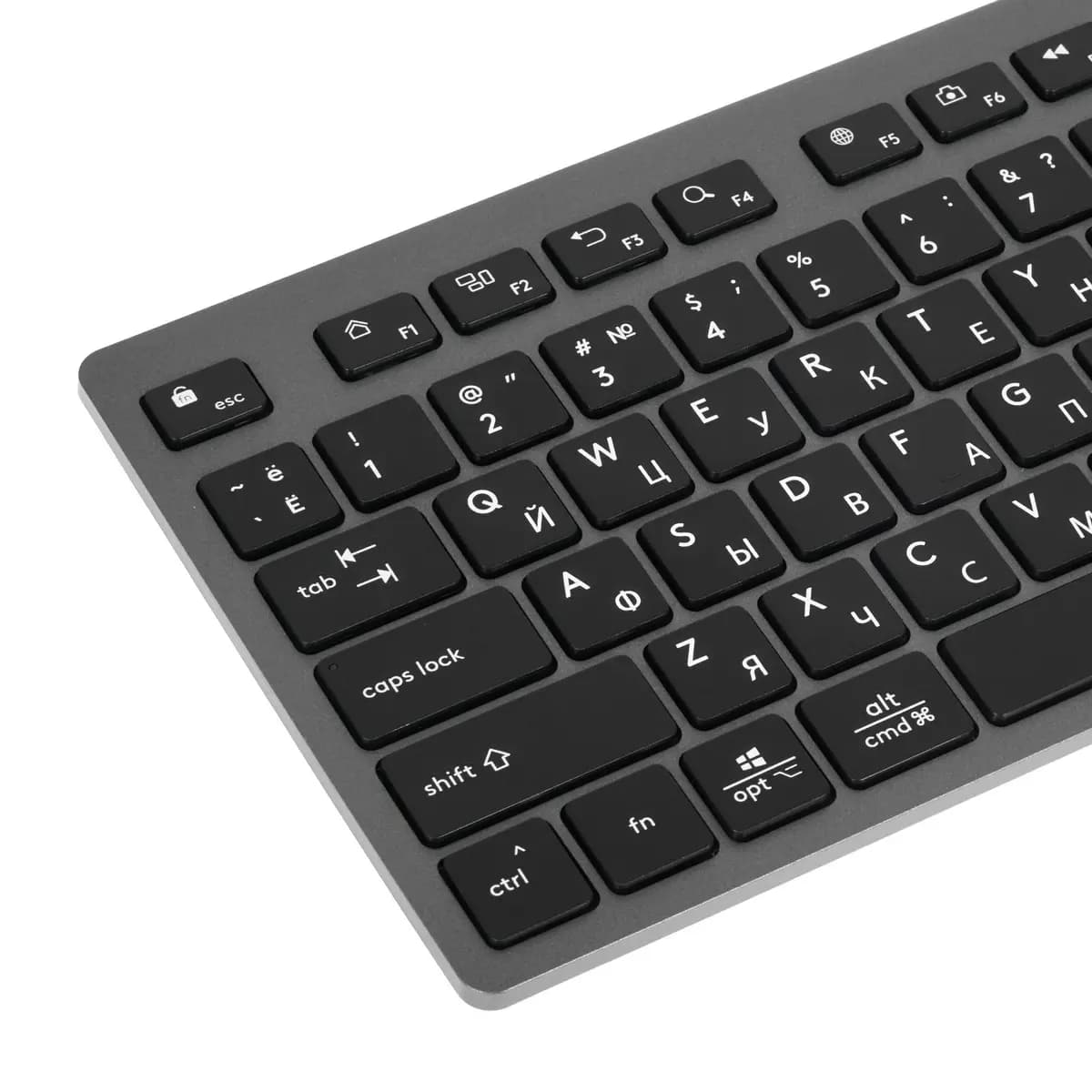 Keyboard wireless A4Tech Fstyler FBX50C color gray [scissor-switch, keys - 109, Bluetooth, 2.4 GHz radio]