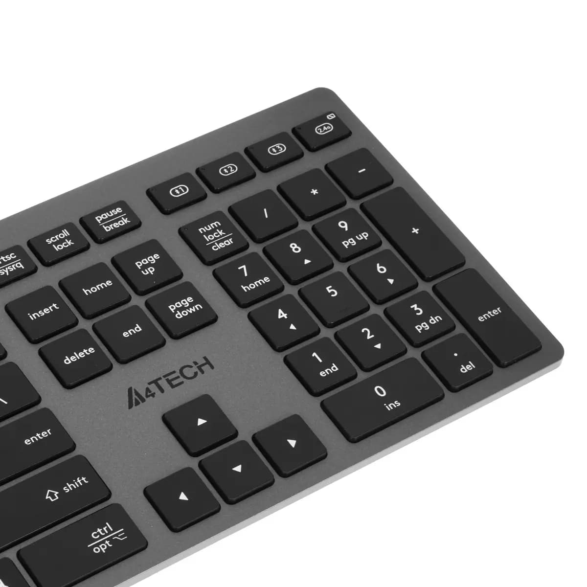Keyboard wireless A4Tech Fstyler FBX50C color gray [scissor-switch, keys - 109, Bluetooth, 2.4 GHz radio]