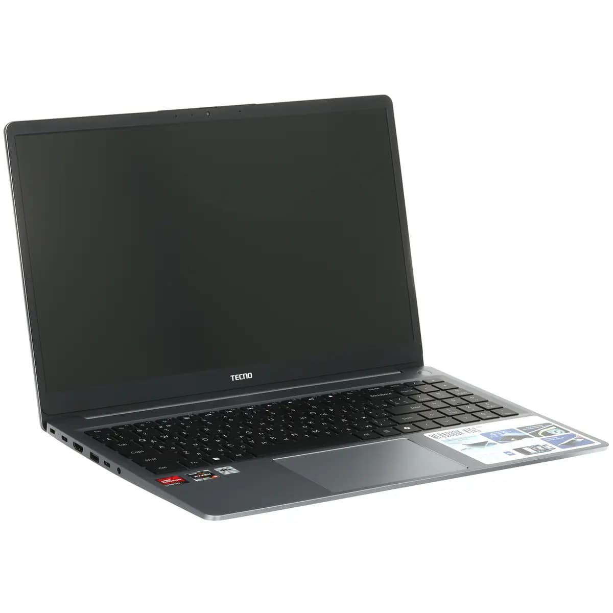 15.6" laptop Tecno Megabook K15SDA gray [English/Russian layout, 1920x1080, IPS, AMD Ryzen 5 7430U, cores: 6 x 2.3 GHz, RAM 16 GB, SSD 512 GB, AMD Radeon Graphics, Windows 11 Home]