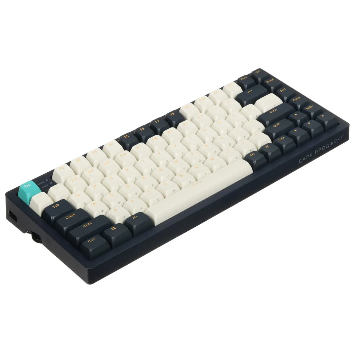 Keyboard wired Dark Project KD83A color blue [mechanical, g3ms Sapphire, keys - 83, USB Type-A]