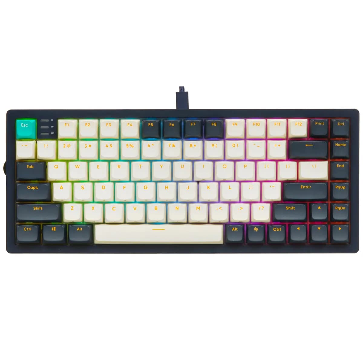 Keyboard wired Dark Project KD83A color blue [mechanical, g3ms Sapphire, keys - 83, USB Type-A]