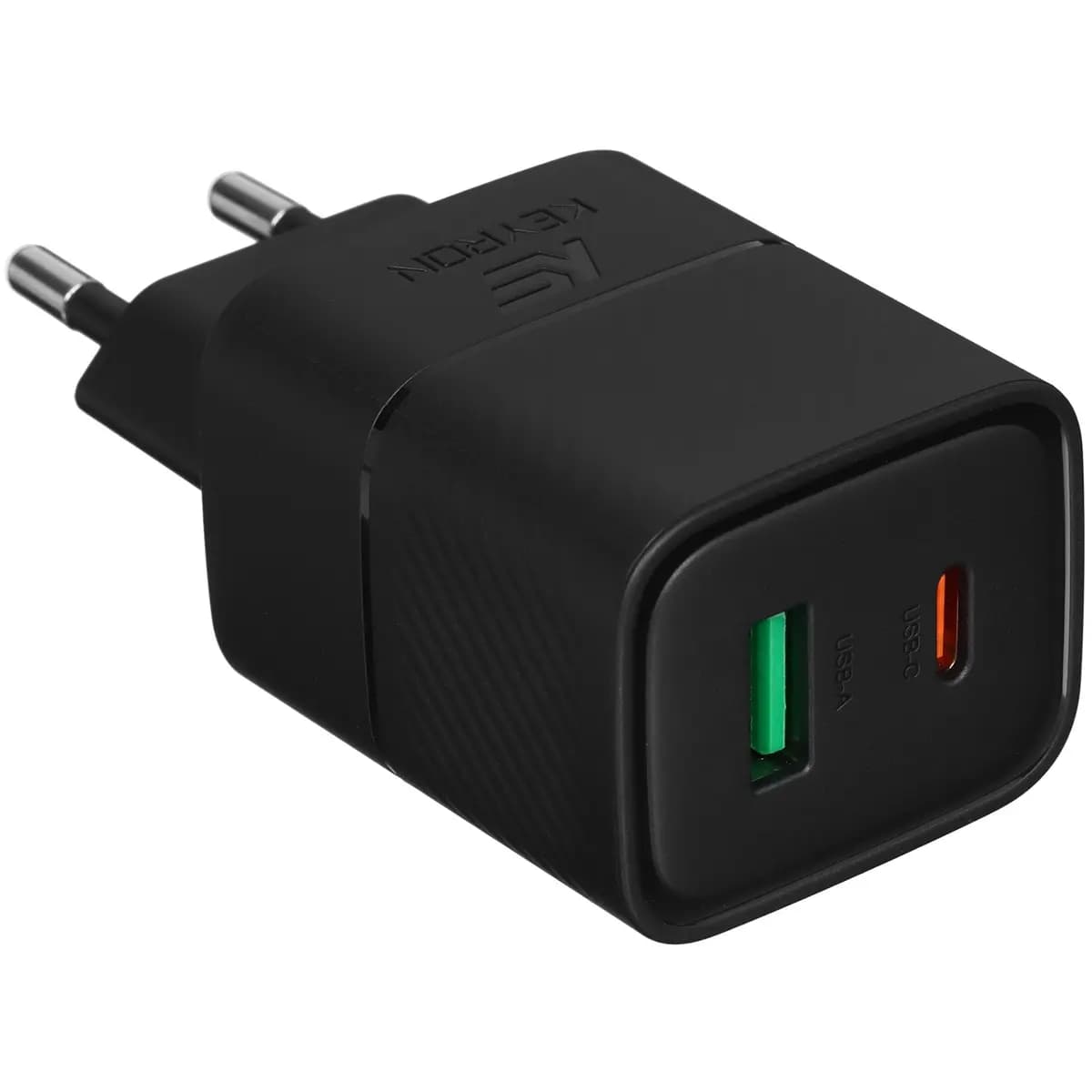 Wall charger KEYRON K45ACQCPDGaNB black [power - 45 W, 3 A, up to 20 V, without cable, AFC, HFC, PD 2.0, PD 3.0]