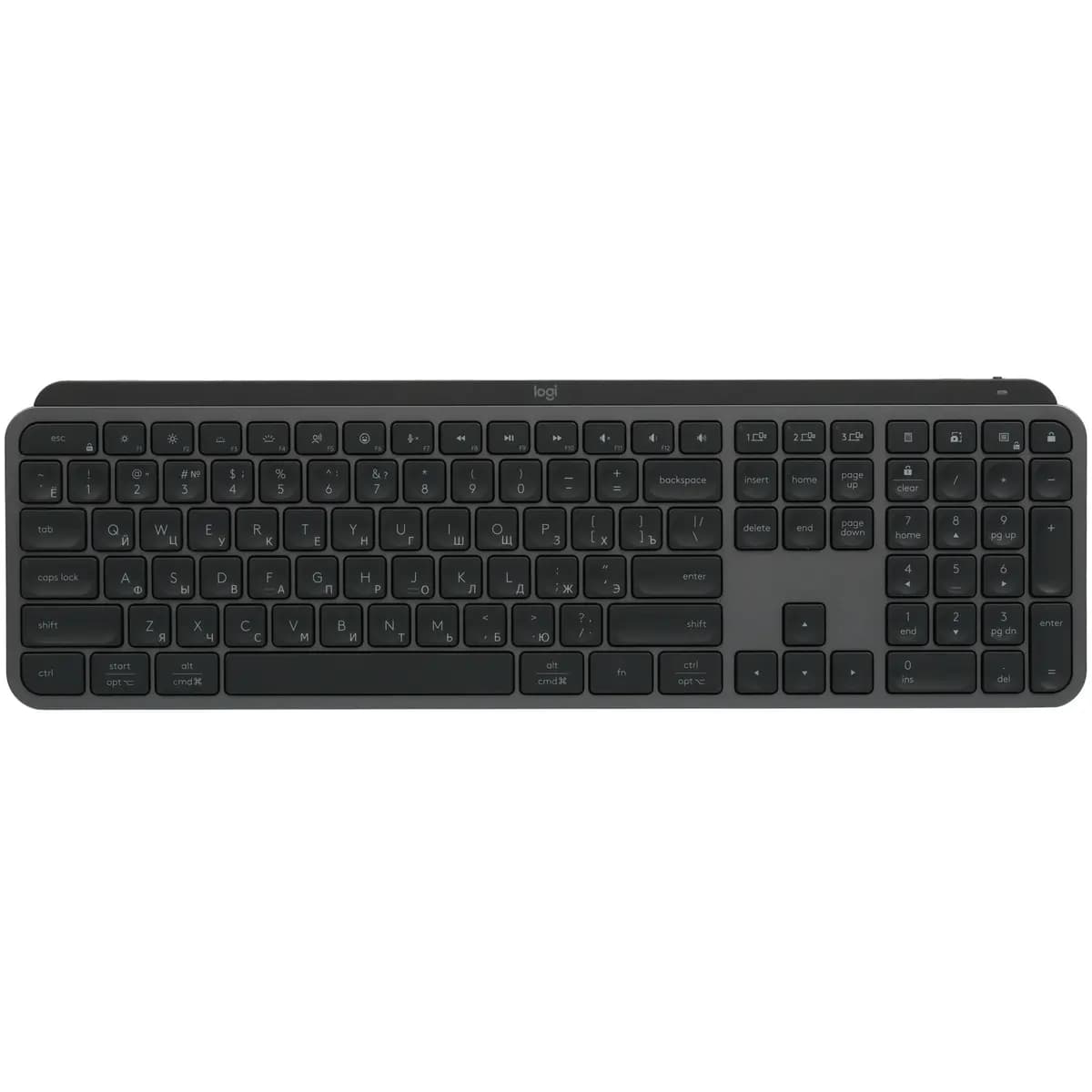 Keyboard wireless Logitech MX Keys S color black [scissor-switch, keys - 109, Bluetooth, 2.4 GHz radio]