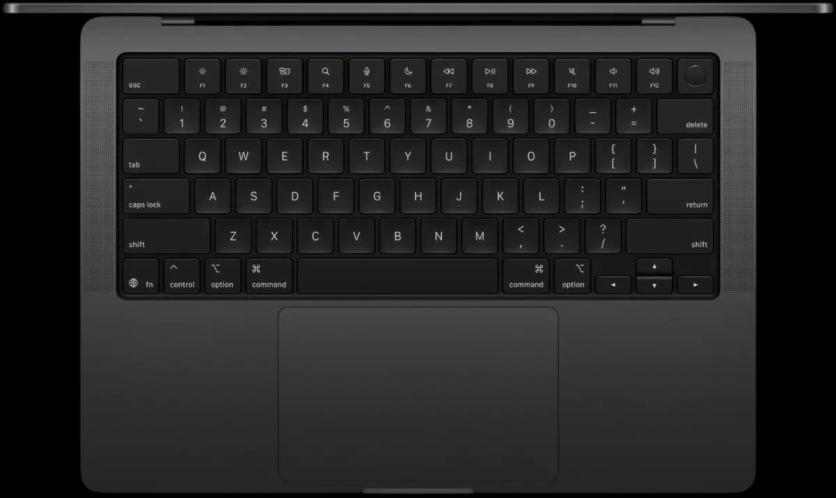14.2" laptop Apple MacBook Pro M5 black [English/Russian layout, 3024x1964, IPS, Apple M5 10-core, cores: 4 + 6, RAM 16 GB, SSD 512 GB, Apple M5 10-core, macOS]