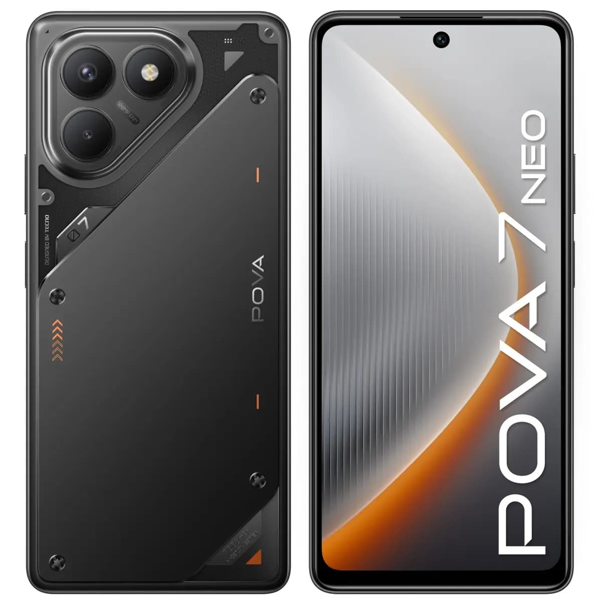 6.78" smartphone Tecno POVA 7 Neo 128 GB black