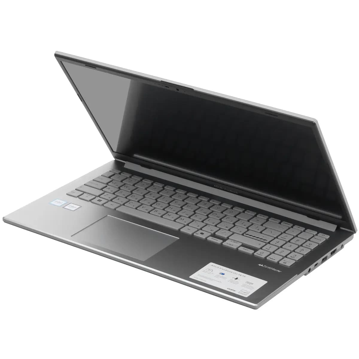 15.6" laptop ASUS Vivobook GO E1504TA-BQ218 silver [English/Russian layout, 1920x1080, IPS, Intel N150, 4 x 0.1 GHz, RAM 8 GB, SSD 256 GB, Intel Graphics, without OS]