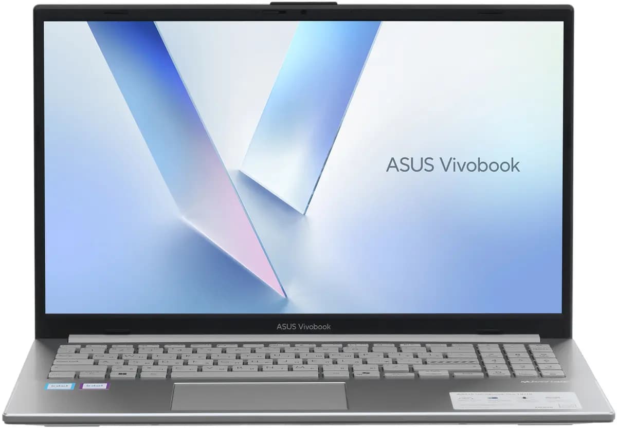 15.6" laptop ASUS Vivobook GO E1504TA-BQ218 silver [English/Russian layout, 1920x1080, IPS, Intel N150, 4 x 0.1 GHz, RAM 8 GB, SSD 256 GB, Intel Graphics, without OS]