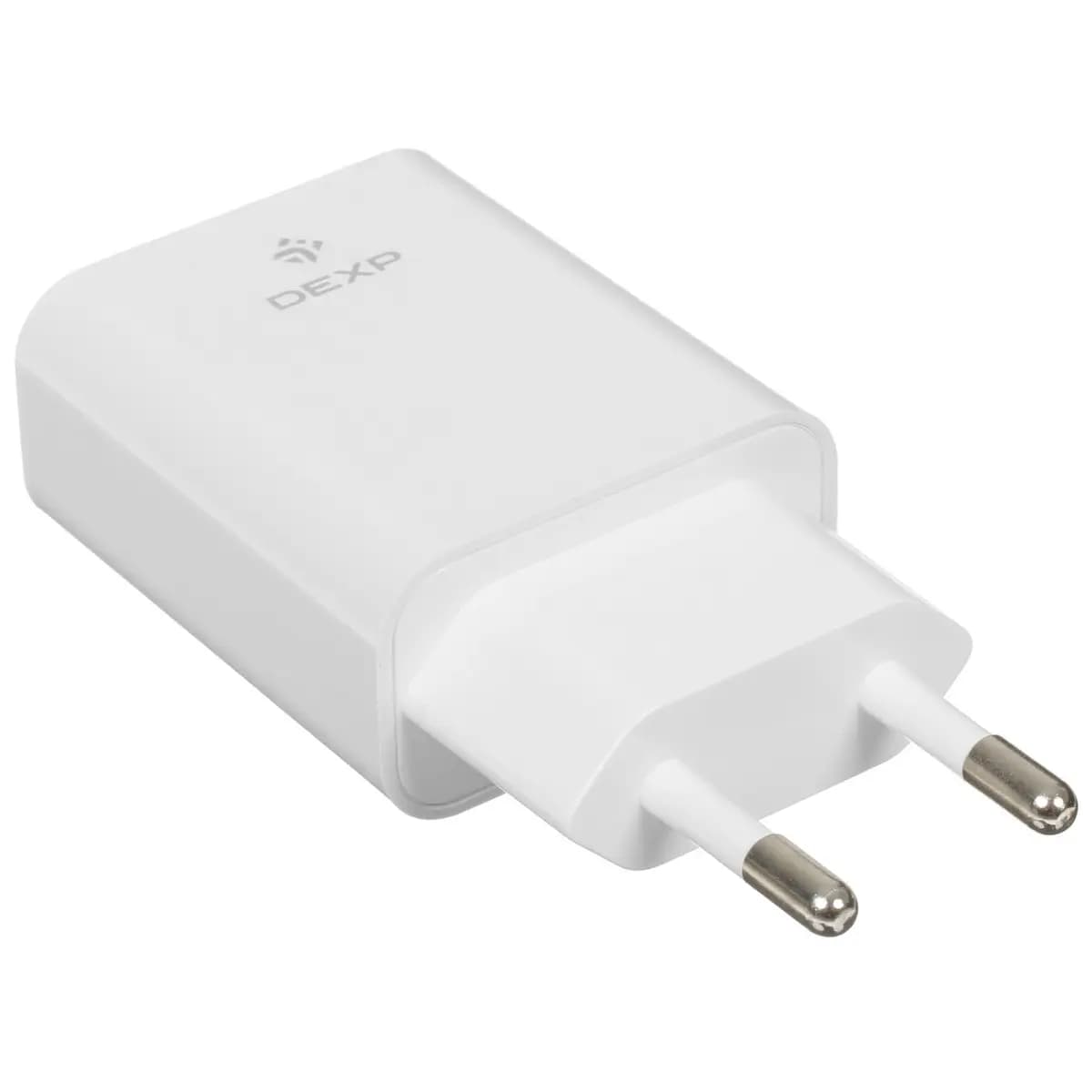Wall charger DEXP IET25CD white [power - 25 W, 3 A, up to 12 V, Lightning 8-pin, PD]
