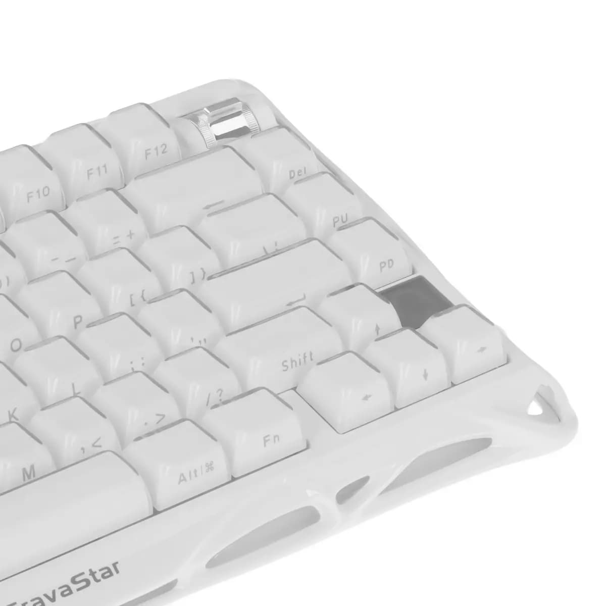 Keyboard wired + wireless GravaStar Mercury K1 color white [mechanical, GravaStar Custom Switches, keys - 79, Bluetooth, USB Type-A, 2.4 GHz radio]