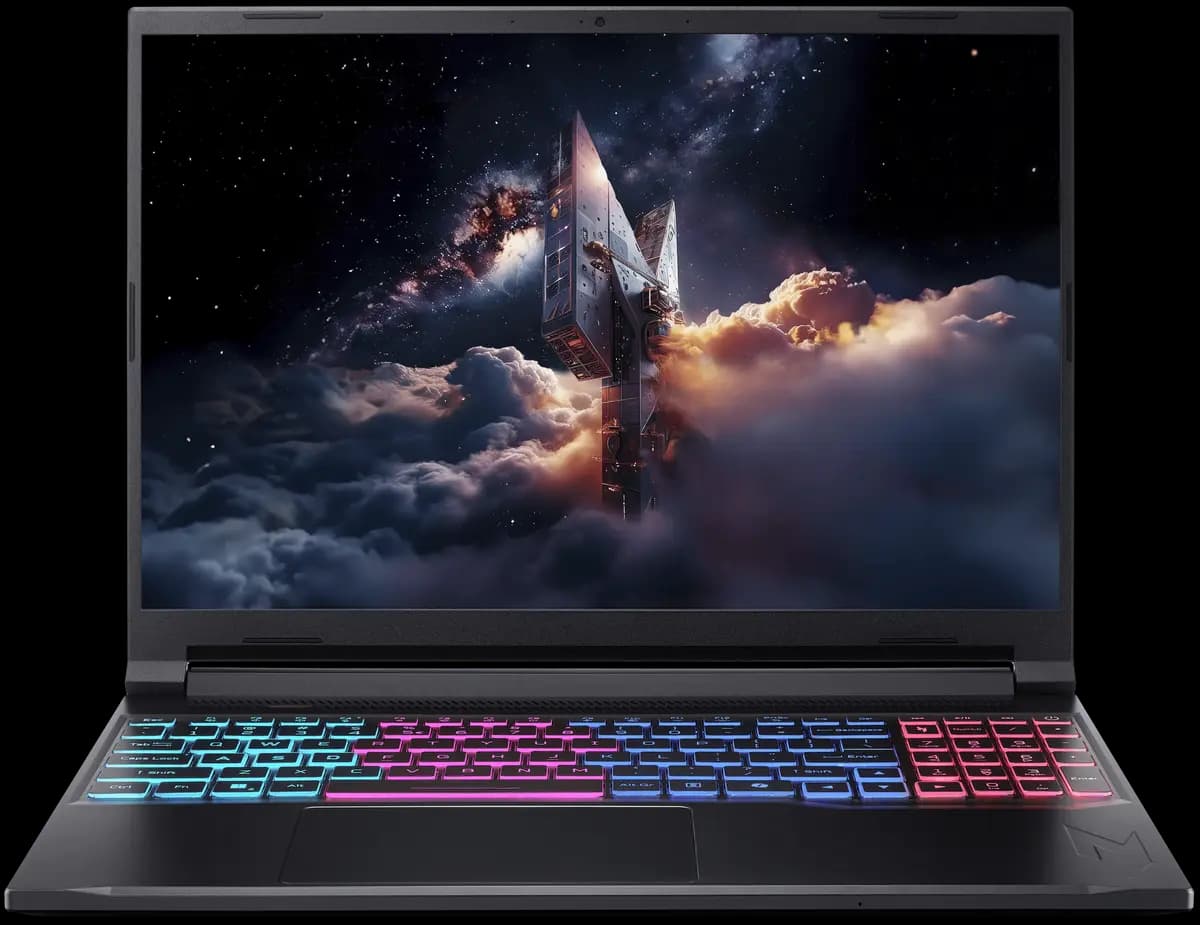 16" laptop Acer Nitro V 16S AI ANV16S-41-R0N8 black [English/Russian layout, 1920x1200, IPS, AMD Ryzen 7 260, cores: 8 x 3.8 GHz, RAM 16 GB, SSD 1000 GB, GeForce RTX 5060 for lapto
