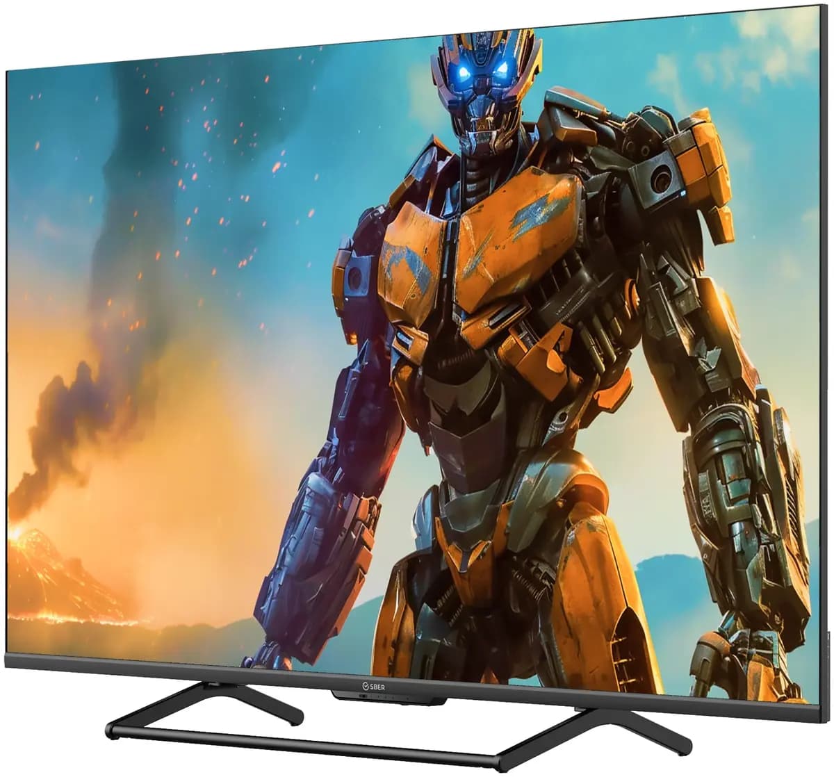 50" (126 cm) TV Sber SDX-50UQ6000MBA black [Direct LED, QLED, 4K UltraHD, Wi-Fi, 60 Hz, fireworks TV, HDMI x 3, USB x 2 pcs]