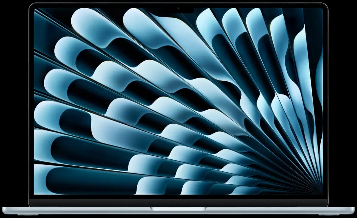15.3" laptop Apple MacBook Air M5 light blue [English/Russian layout, 2880x1864, IPS, Apple M5 10-core, cores: 4 + 6, RAM 16 GB, SSD 512 GB, Apple M5 10-core, macOS]
