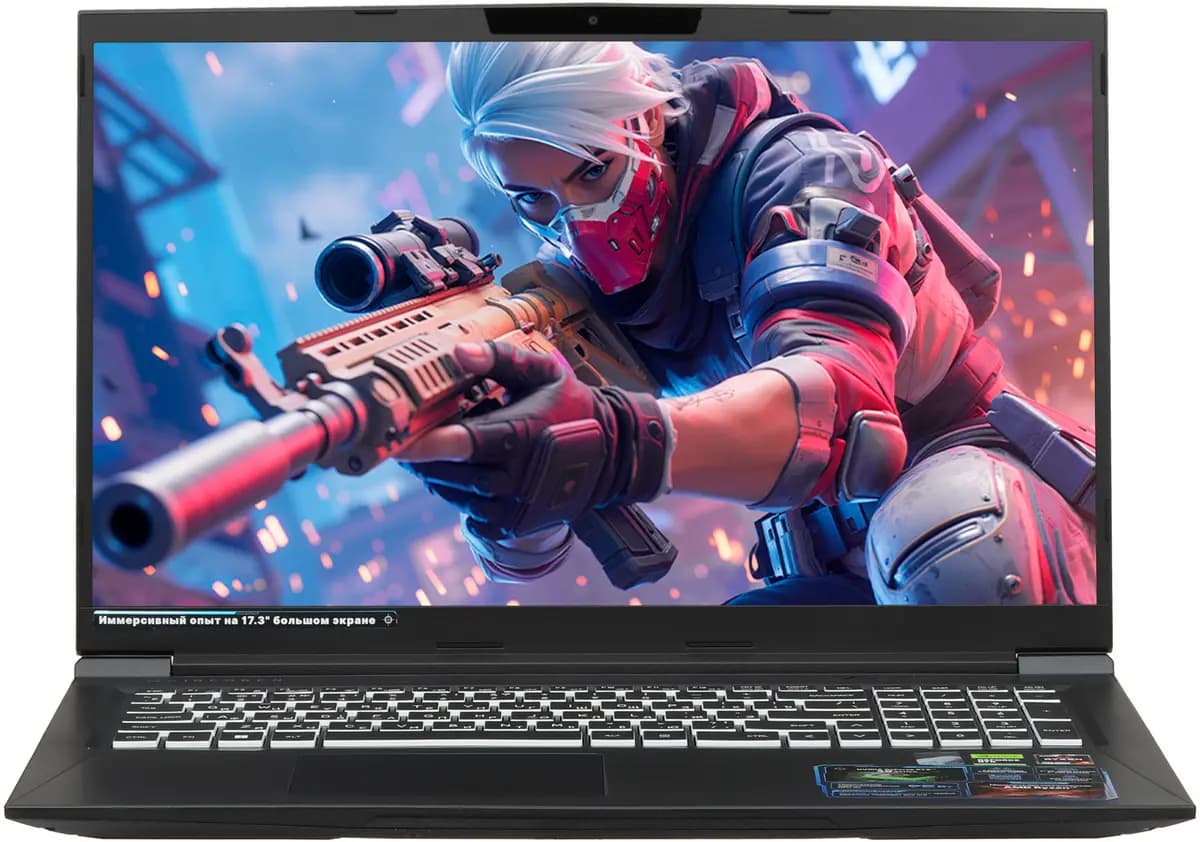 17.3" laptop MAIBENBEN X17A black [English/Russian layout, 1920x1080, IPS, AMD Ryzen 7 7735HS, cores: 8 x 3.2 GHz, RAM 24 GB, SSD 512 GB, GeForce RTX 3050 for laptops, 4 GB, Window