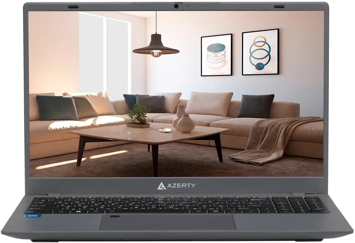 15.6" laptop Azerty AZ-1526 gray [English/Russian layout, 1920x1080, IPS, Intel N95, 4 x 0.1 GHz, RAM 16 GB, SSD 512 GB, Intel UHD Graphics, Windows 11 Pro]