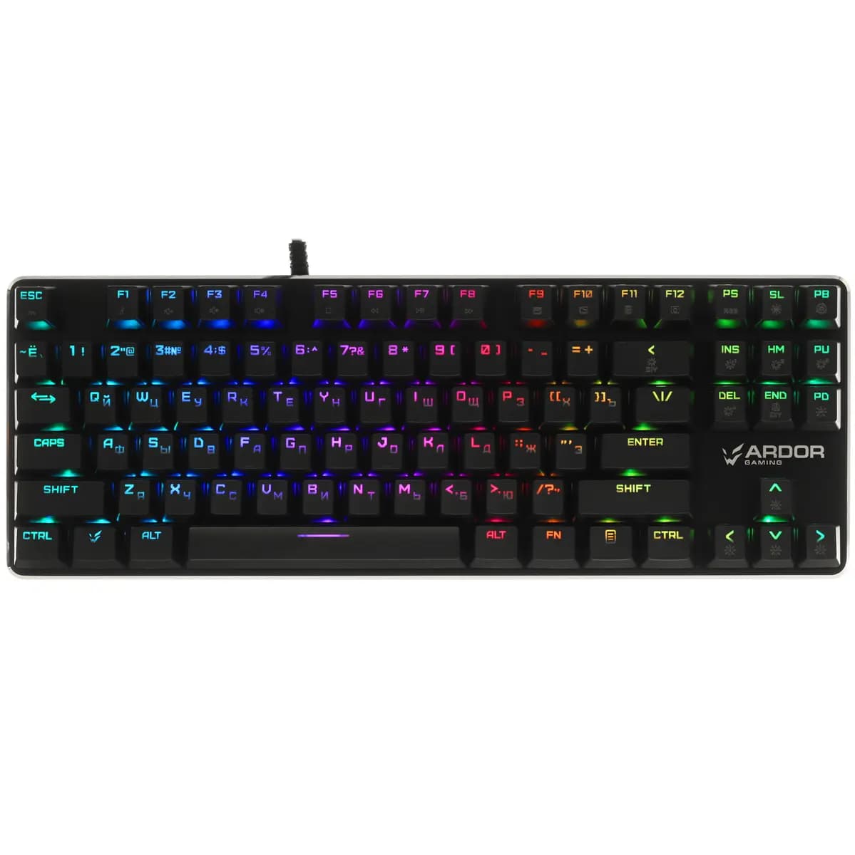 Keyboard wired ARDOR GAMING Blade PRO color black [mechanical, Kailh Red, keys - 87, USB Type-A]