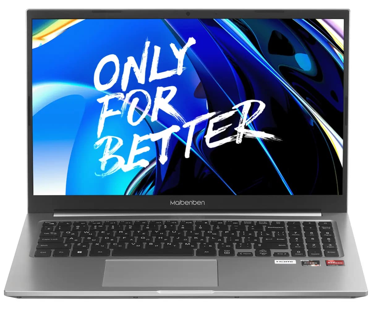 15.6" laptop MAIBENBEN M553 silver [English/Russian layout, 1920x1080, IPS, AMD Ryzen 3 5300U, cores: 4 x 2.6 GHz, RAM 8 GB, SSD 512 GB, AMD Radeon Graphics, Linux]