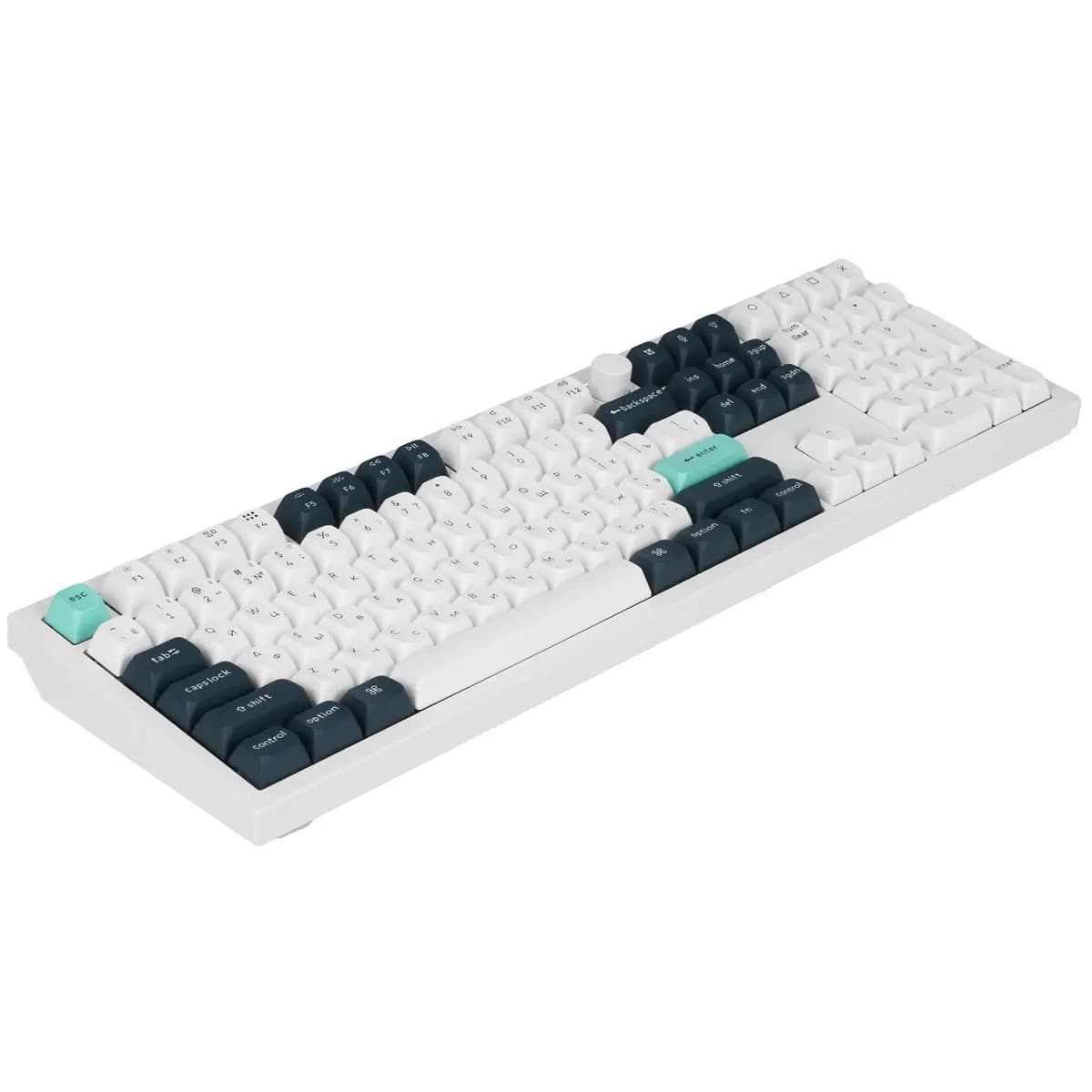 Keyboard wired + wireless Keychron Q6 HE color white [magnetic, keys - 108, Bluetooth, USB Type-A, USB Type-C, 2.4 GHz radio]