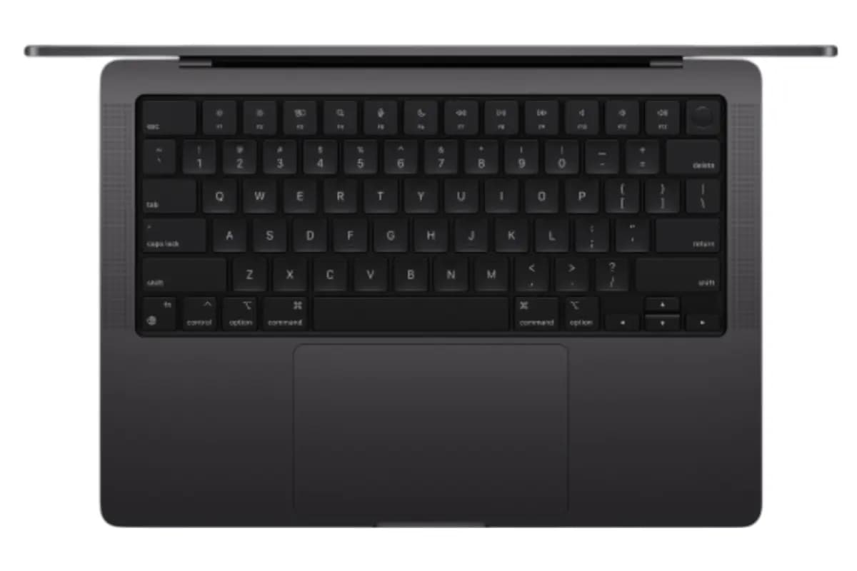 16.2" laptop Apple MacBook Pro M4 PRO black [English/Russian layout, 3456x2234, IPS, Apple M4 Pro 14-core, cores: 10 + 4, RAM 24 GB, SSD 512 GB, Apple M4 Pro 20-core, macOS]