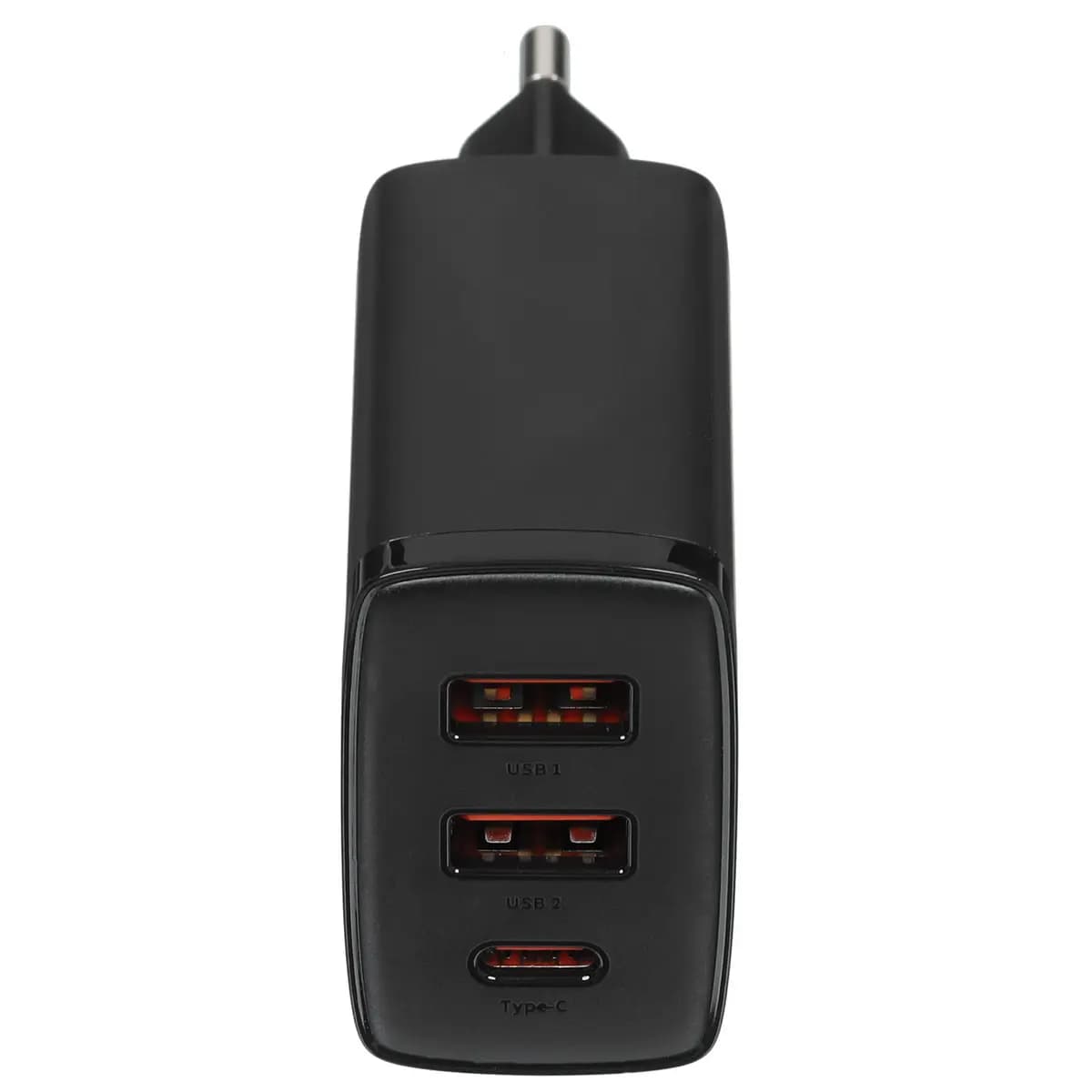 Wall charger Baseus Compact 2U+C black [power - 30 W, 3 A, up to 20 V, without cable, Apple PD, BC1.2, PD 3.0, QC 3.0]