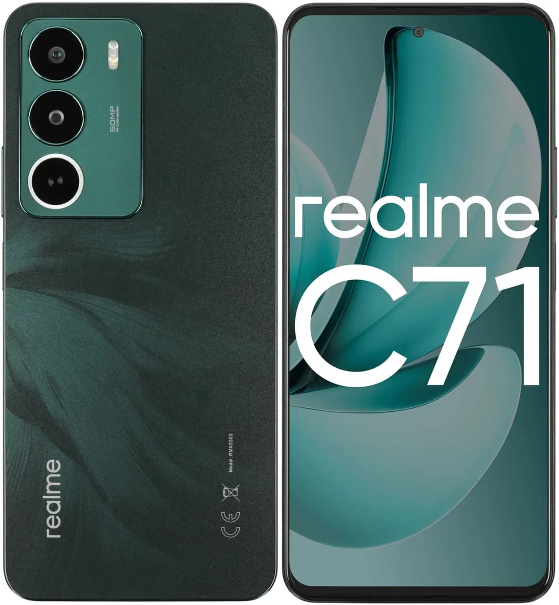 6.67" smartphone realme C71 256 GB green